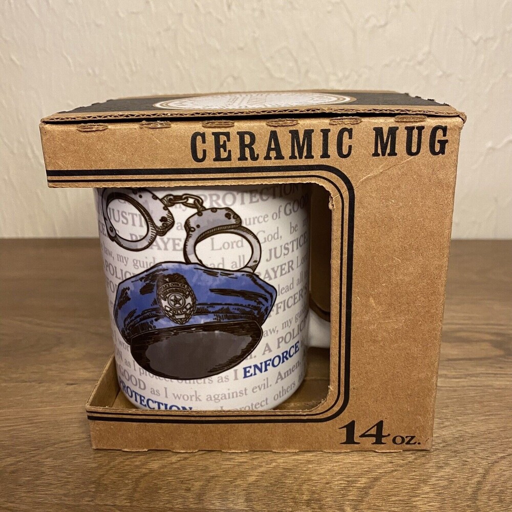 Police Officer Prayer Coffee Mug U.S. Law Enforcement LARGE Mug 14oz New In Box